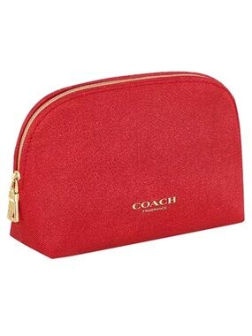 Coach cosmetic bag in red sparkle